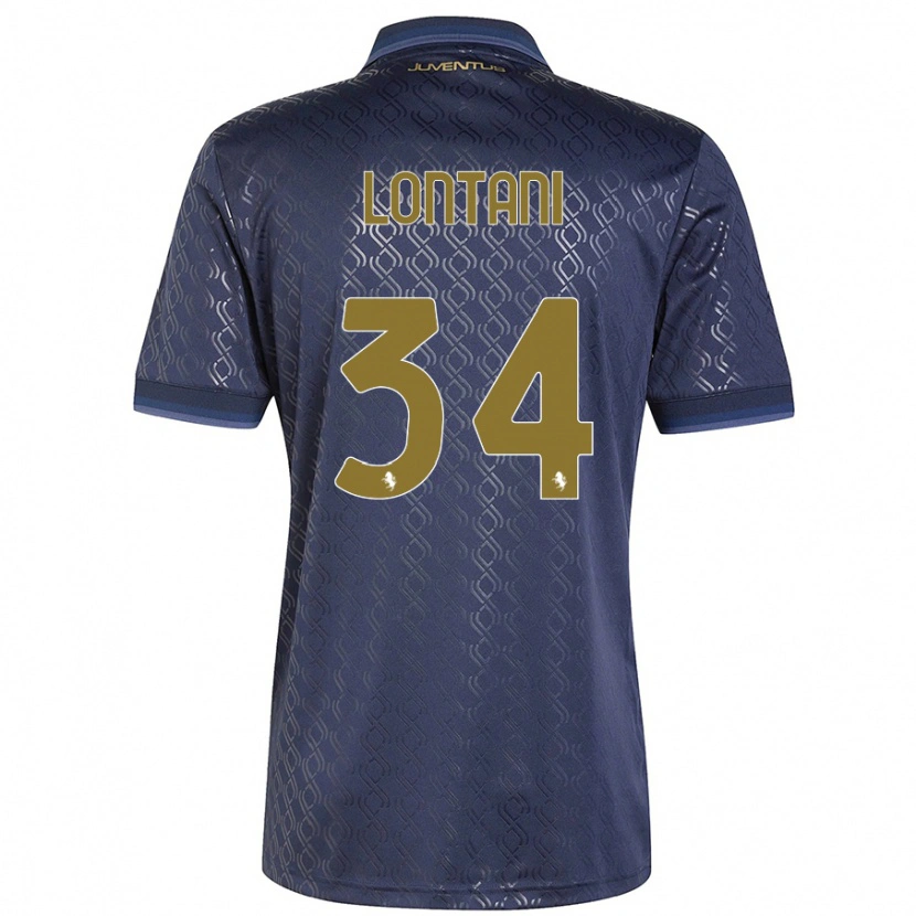 Danxen Heren Matteo Lontani #34 Marineblauw Thuisshirt Derde Tenue 2024/25 T-Shirt