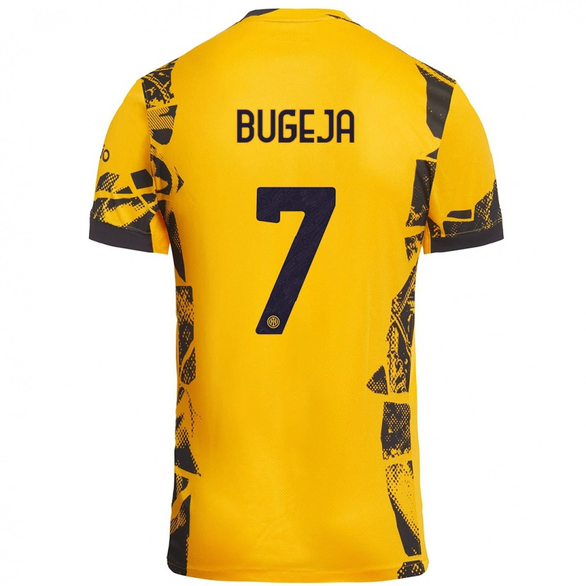 Danxen Heren Haley Bugeja #7 Goud Zwart Thuisshirt Derde Tenue 2024/25 T-Shirt