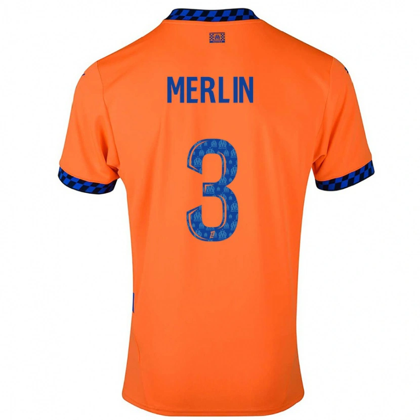 Danxen Heren Quentin Merlin #3 Oranje Donkerblauw Thuisshirt Derde Tenue 2024/25 T-Shirt