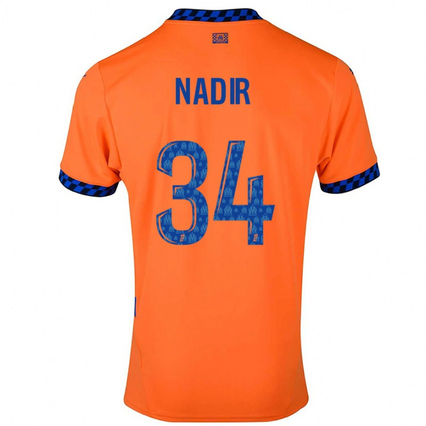 Danxen Heren Bilal Nadir #34 Oranje Donkerblauw Thuisshirt Derde Tenue 2024/25 T-Shirt