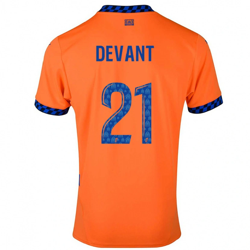 Danxen Heren Caroline Devant #21 Oranje Donkerblauw Thuisshirt Derde Tenue 2024/25 T-Shirt