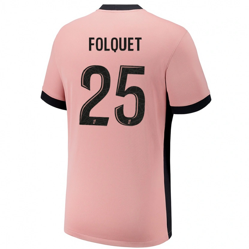 Danxen Heren Magnaba Folquet #25 Roestroze Thuisshirt Derde Tenue 2024/25 T-Shirt