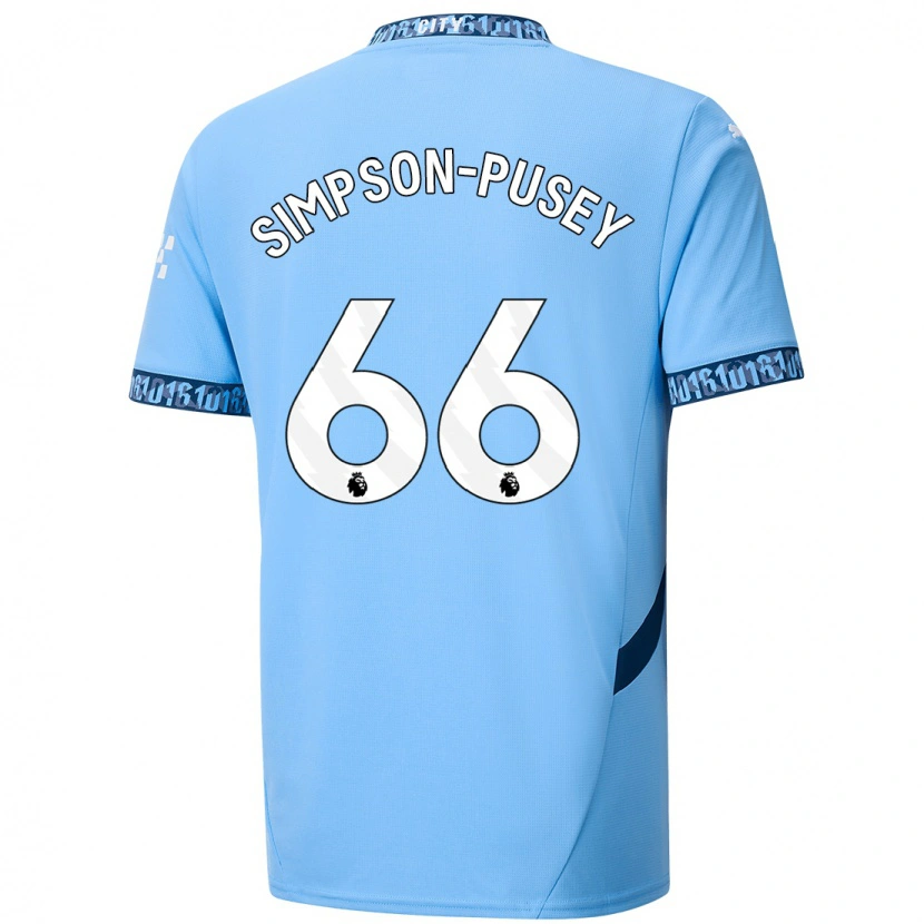 Danxen Dames Jahmai Simpson-Pusey #66 Marineblauw Thuisshirt Thuistenue 2024/25 T-Shirt