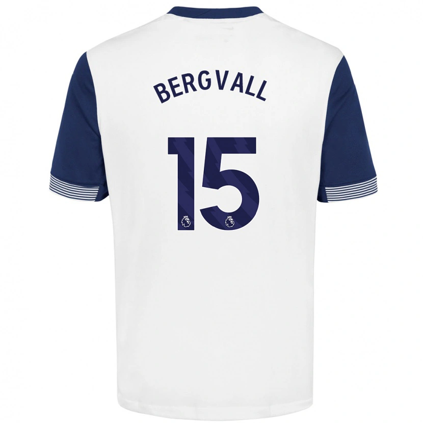 Danxen Dames Lucas Bergvall #15 Wit Blauw Thuisshirt Thuistenue 2024/25 T-Shirt