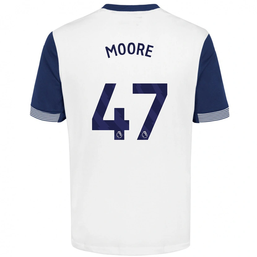 Danxen Dames Mikey Moore #47 Wit Blauw Thuisshirt Thuistenue 2024/25 T-Shirt