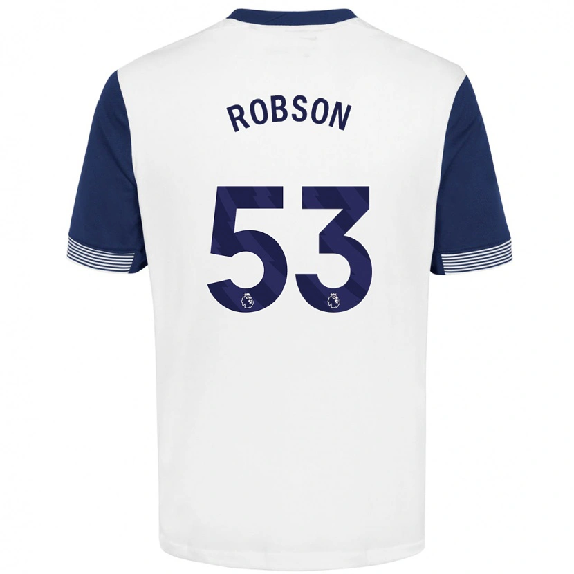 Danxen Dames Max Robson #53 Wit Blauw Thuisshirt Thuistenue 2024/25 T-Shirt