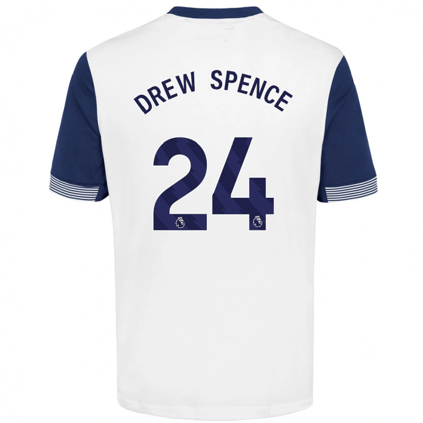 Danxen Dames Drew Spence #24 Wit Blauw Thuisshirt Thuistenue 2024/25 T-Shirt