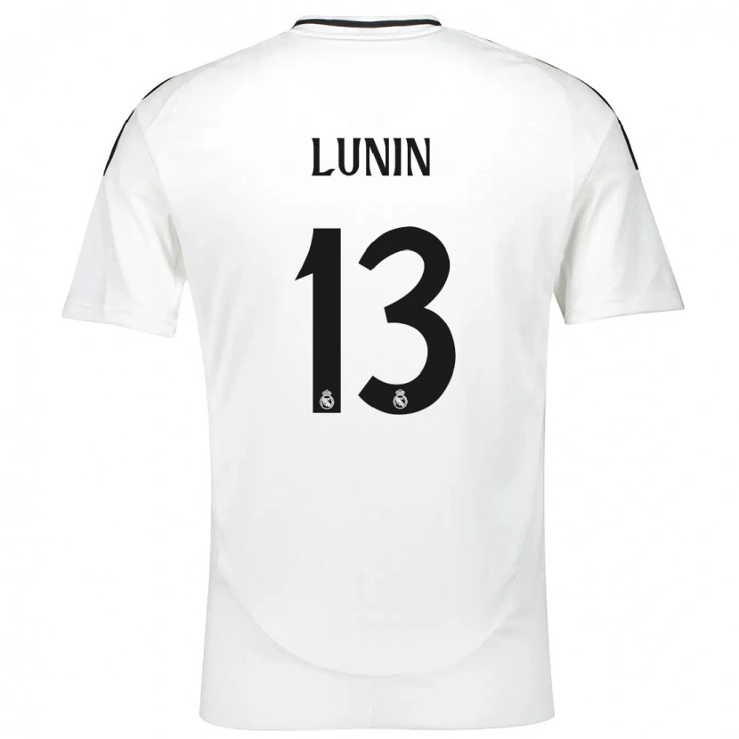 Danxen Dames Andriy Lunin #13 Wit Thuisshirt Thuistenue 2024/25 T-Shirt