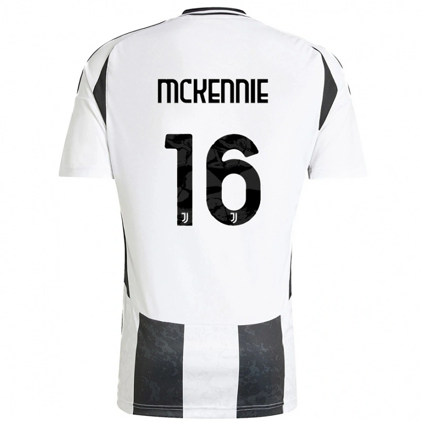 Danxen Dames Weston Mckennie #16 Wit Zwart Thuisshirt Thuistenue 2024/25 T-Shirt