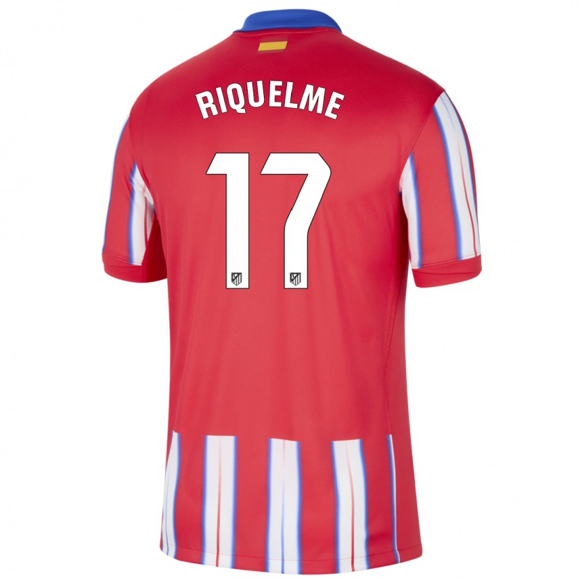 Danxen Dames Rodrigo Riquelme #17 Rood Wit Blauw Thuisshirt Thuistenue 2024/25 T-Shirt