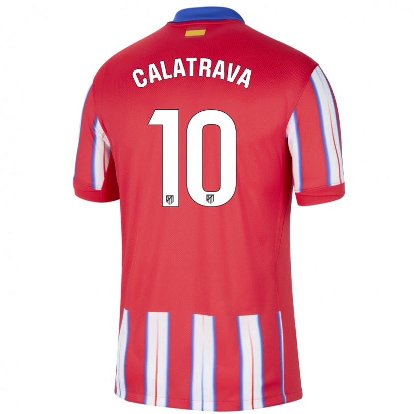 Danxen Dames Álex Calatrava #10 Rood Wit Blauw Thuisshirt Thuistenue 2024/25 T-Shirt