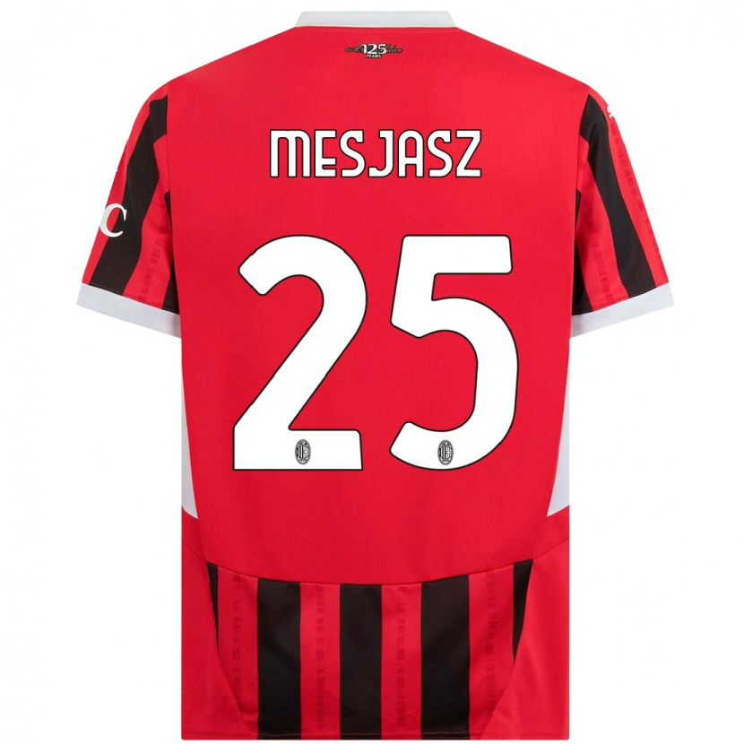 Danxen Dames Małgorzata Mesjasz #25 Rood Zwart Thuisshirt Thuistenue 2024/25 T-Shirt