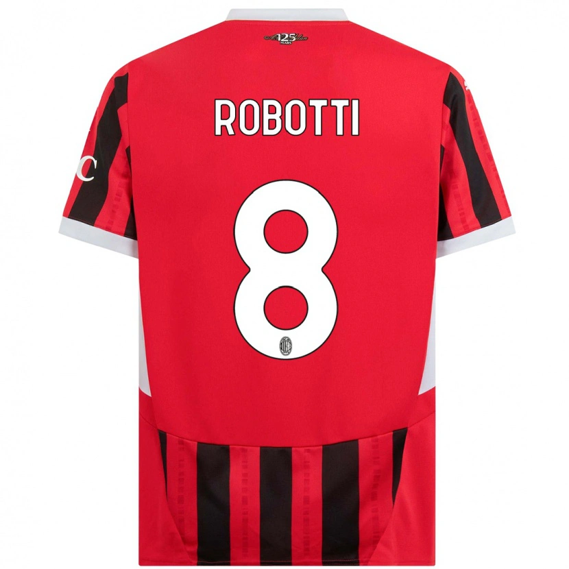 Danxen Dames Giovanni Robotti #8 Rood Zwart Thuisshirt Thuistenue 2024/25 T-Shirt