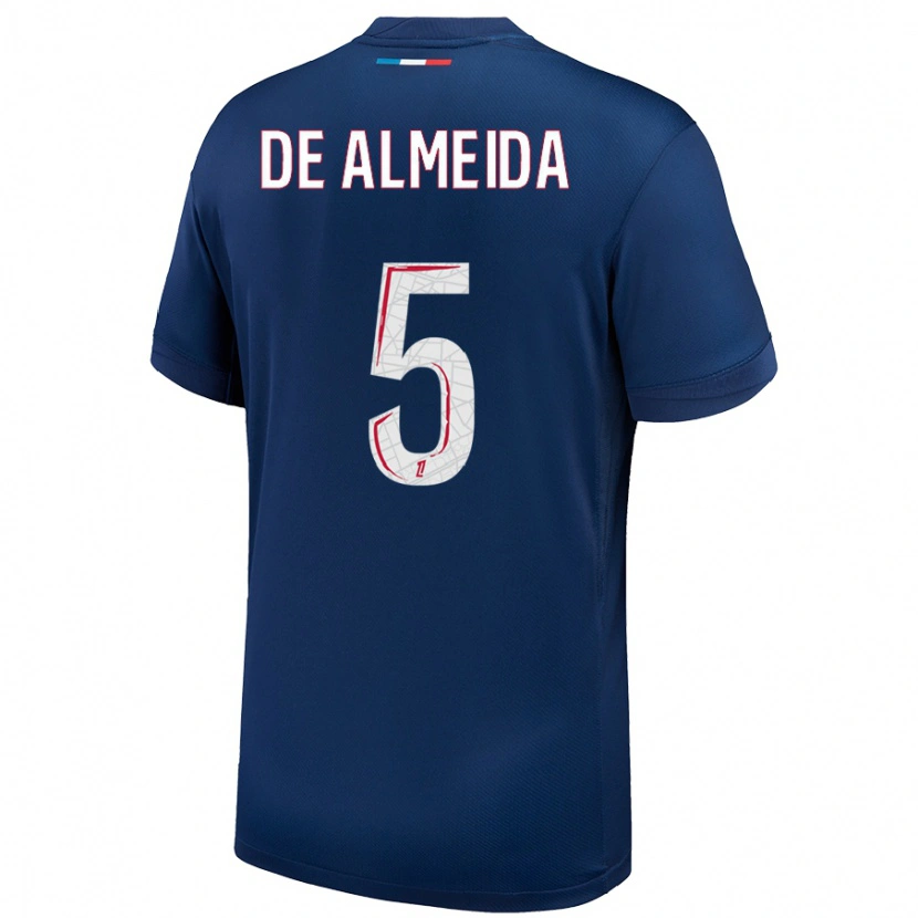 Danxen Dames Élisa De Almeida #5 Marineblauw Wit Thuisshirt Thuistenue 2024/25 T-Shirt