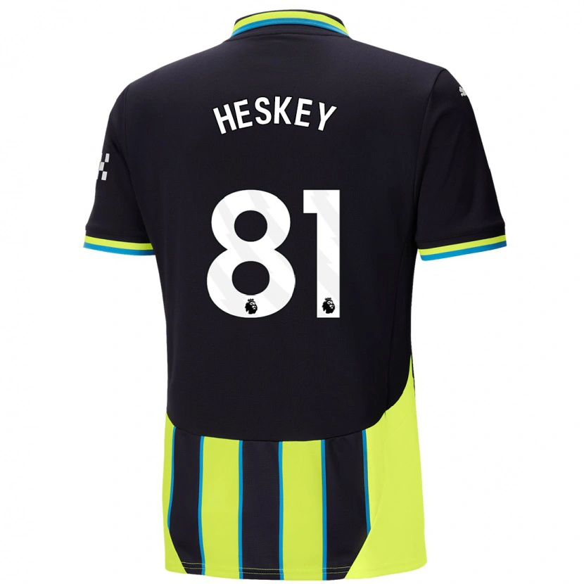 Danxen Dames Jaden Heskey #81 Blauw Geel Uitshirt Uittenue 2024/25 T-Shirt