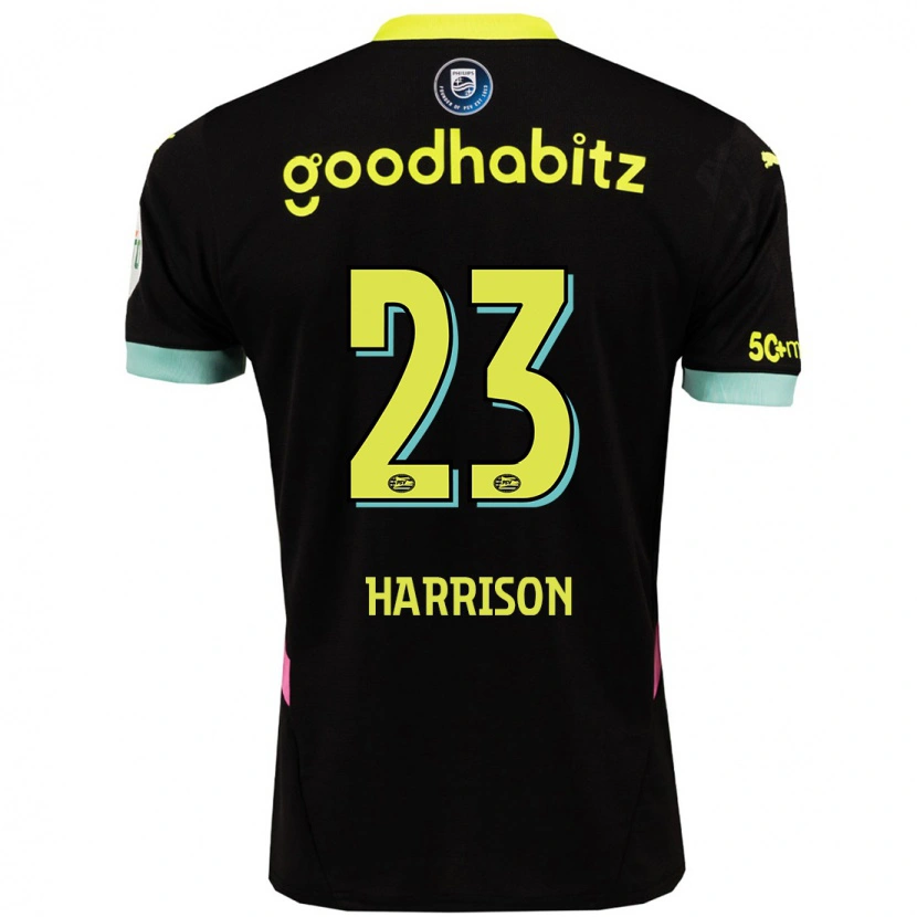 Danxen Dames Amy Harrison #23 Zwart Geel Uitshirt Uittenue 2024/25 T-Shirt