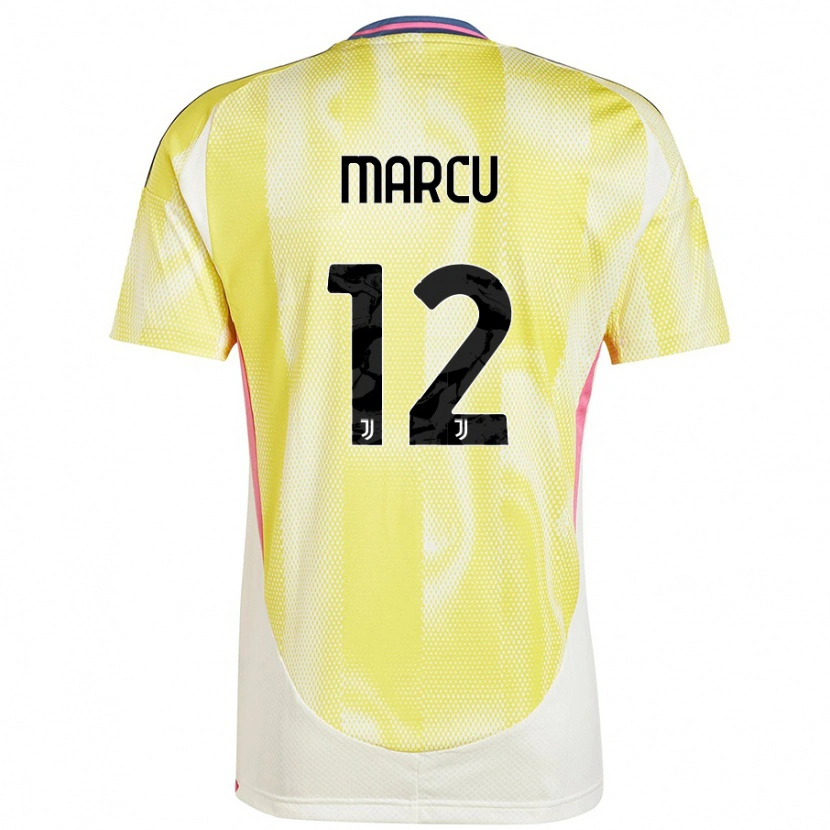 Danxen Dames Alessio Marcu #12 Zonnig Geel Uitshirt Uittenue 2024/25 T-Shirt