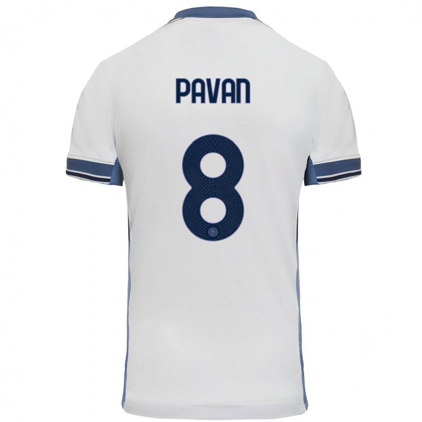 Danxen Dames Matilde Pavan #8 Wit Grijs Uitshirt Uittenue 2024/25 T-Shirt