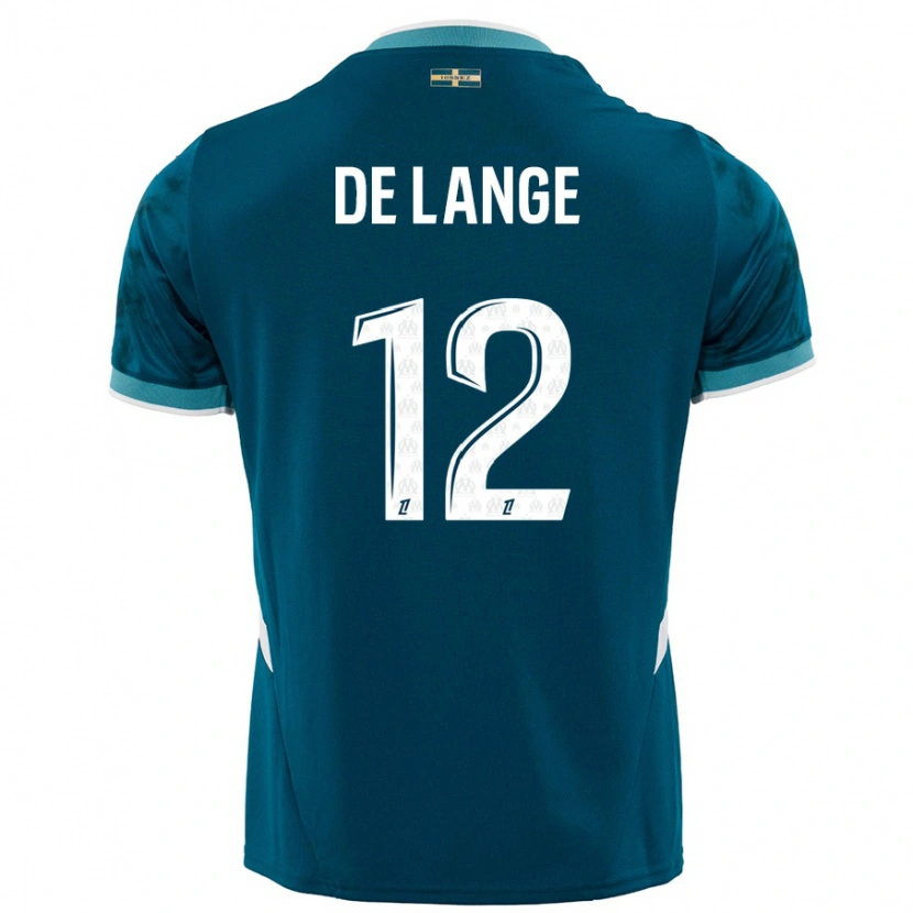 Danxen Dames Jeffrey De Lange #12 Turkoois Blauw Uitshirt Uittenue 2024/25 T-Shirt