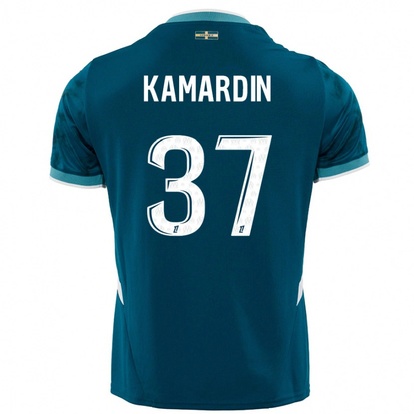 Danxen Dames Aaron Kamardin #37 Turkoois Blauw Uitshirt Uittenue 2024/25 T-Shirt