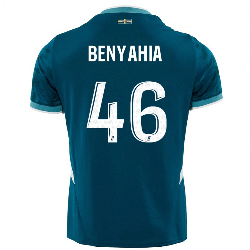 Danxen Dames Aylan Benyahia-Tani #46 Turkoois Blauw Uitshirt Uittenue 2024/25 T-Shirt