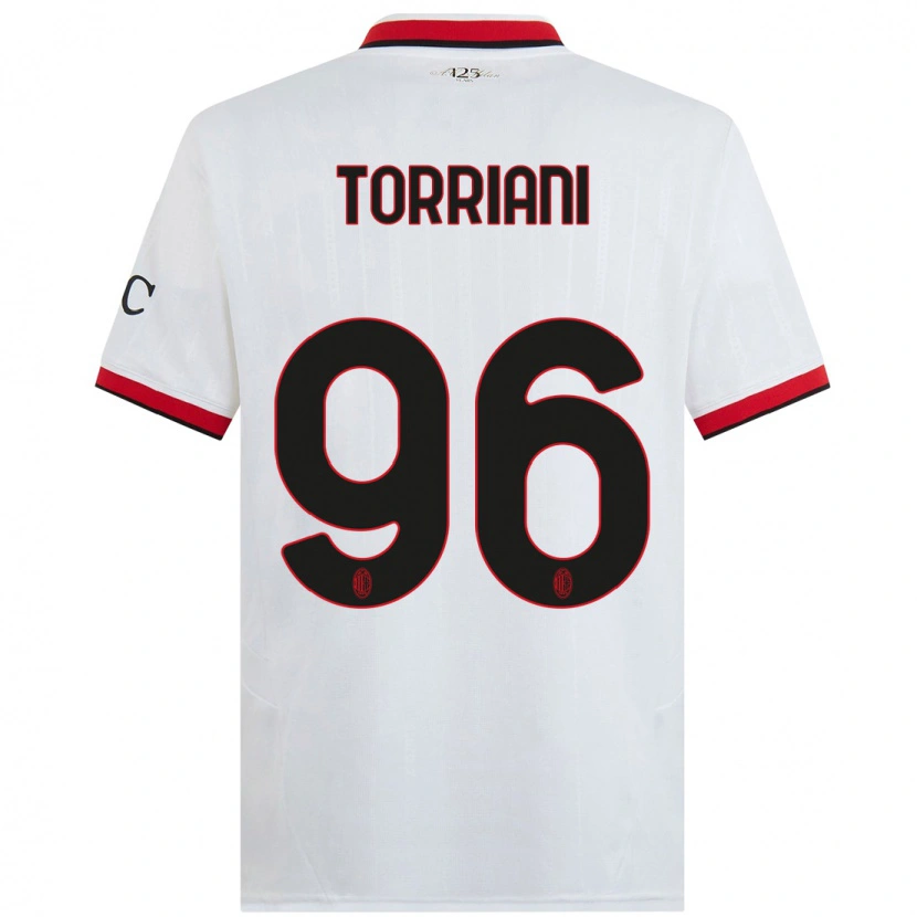 Danxen Dames Lorenzo Torriani #96 Wit Zwart Rood Uitshirt Uittenue 2024/25 T-Shirt