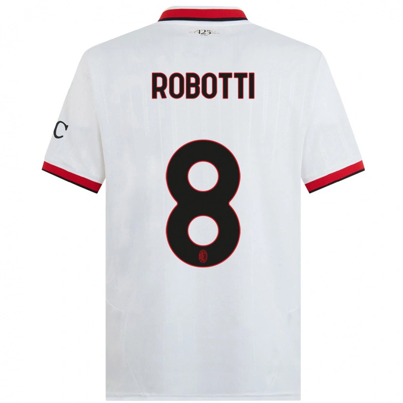 Danxen Dames Giovanni Robotti #8 Wit Zwart Rood Uitshirt Uittenue 2024/25 T-Shirt