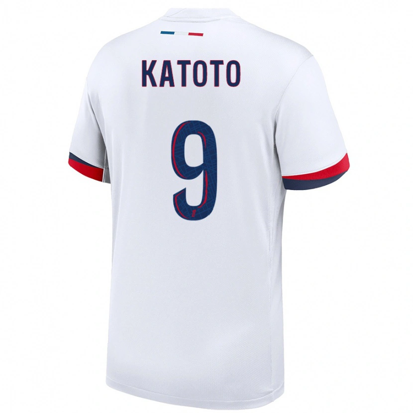 Danxen Dames Marie-Antoinette Katoto #9 Wit Blauw Rood Uitshirt Uittenue 2024/25 T-Shirt