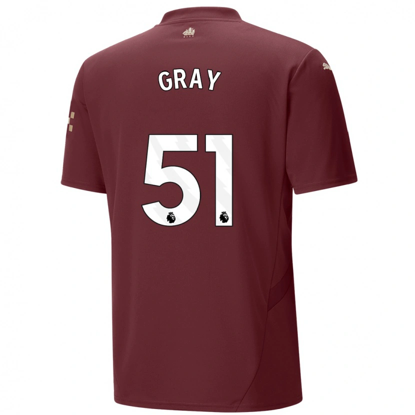 Danxen Dames Charlie Gray #51 Kastanjebruin Thuisshirt Derde Tenue 2024/25 T-Shirt