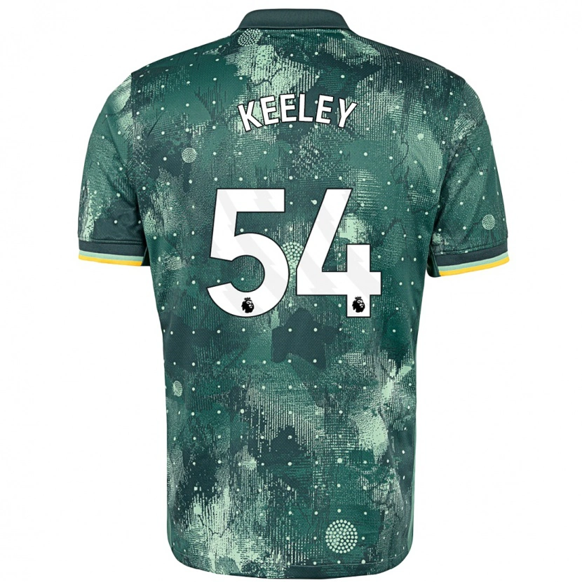 Danxen Dames Josh Keeley #54 Muntgroen Thuisshirt Derde Tenue 2024/25 T-Shirt