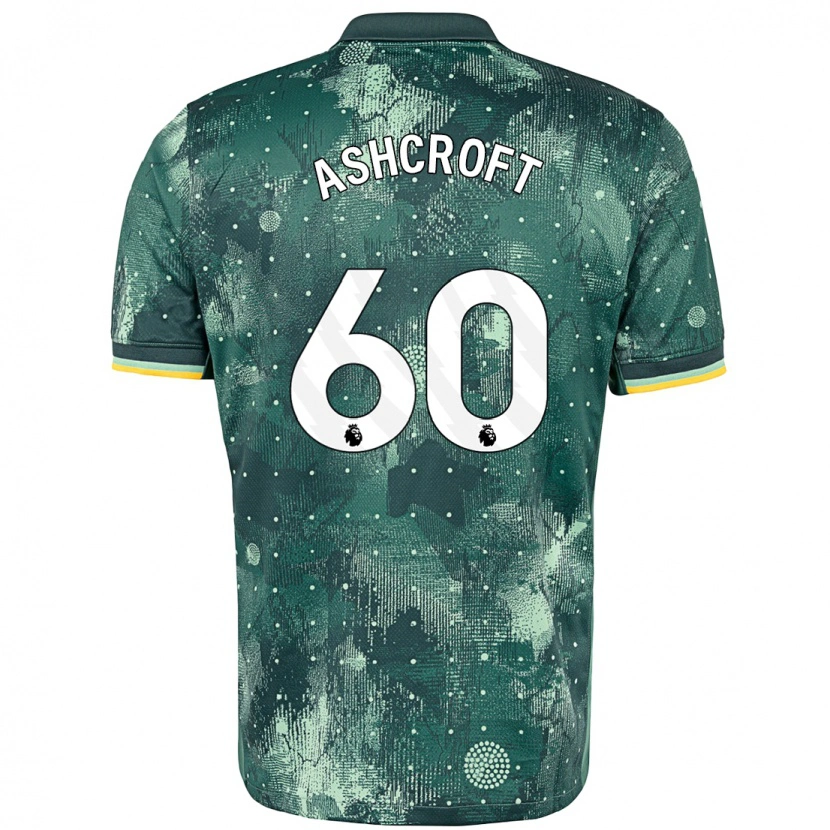 Danxen Dames Tyrell Ashcroft #60 Muntgroen Thuisshirt Derde Tenue 2024/25 T-Shirt