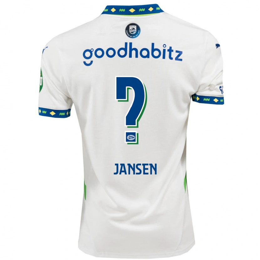 Danxen Dames Koen Jansen #0 Wit Donkerblauw Thuisshirt Derde Tenue 2024/25 T-Shirt