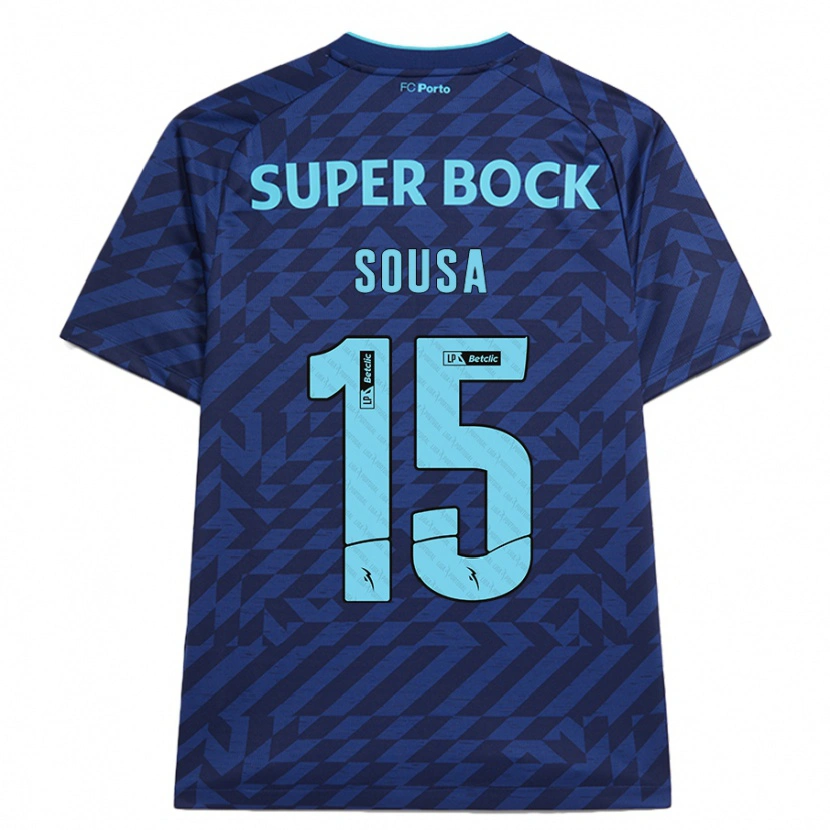 Danxen Dames Vasco Sousa #15 Marineblauw Thuisshirt Derde Tenue 2024/25 T-Shirt