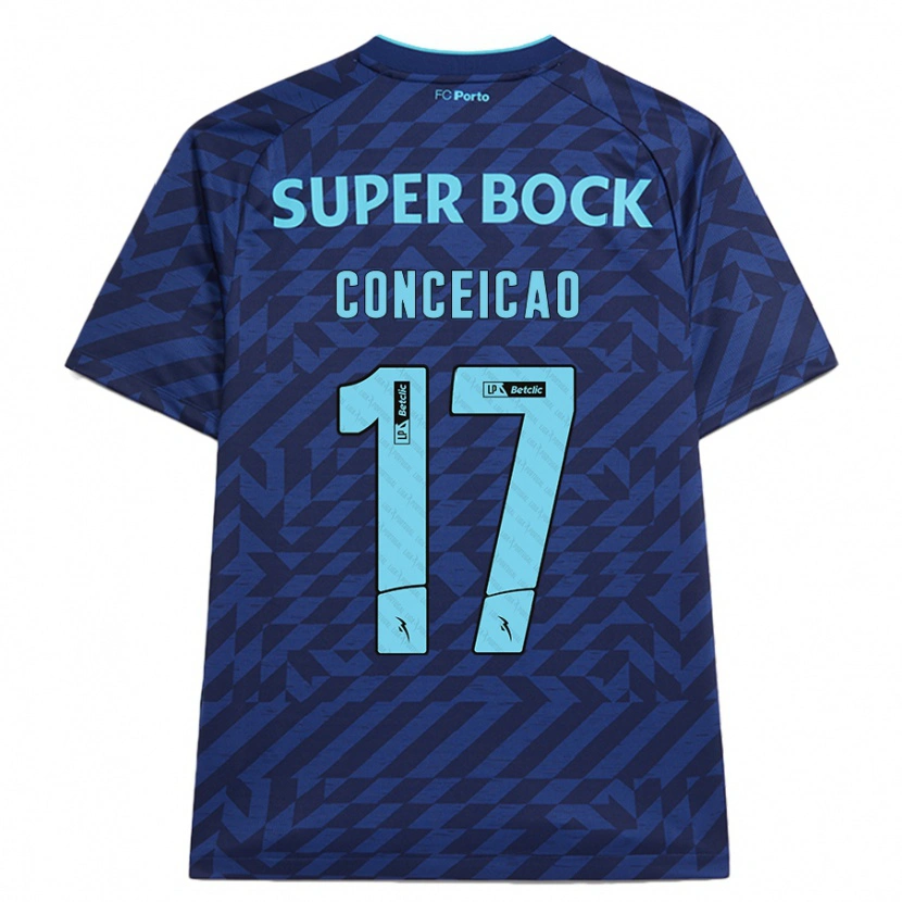 Danxen Dames Rodrigo Conceicao #17 Marineblauw Thuisshirt Derde Tenue 2024/25 T-Shirt