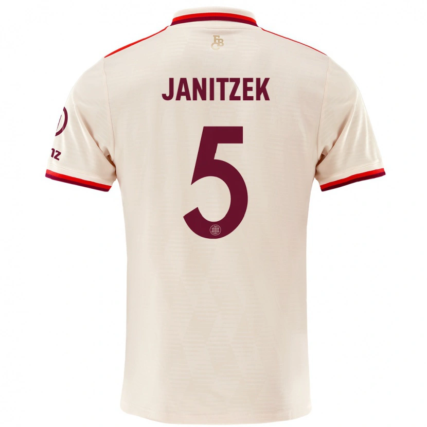 Danxen Dames Justin Janitzek #5 Linen Thuisshirt Derde Tenue 2024/25 T-Shirt