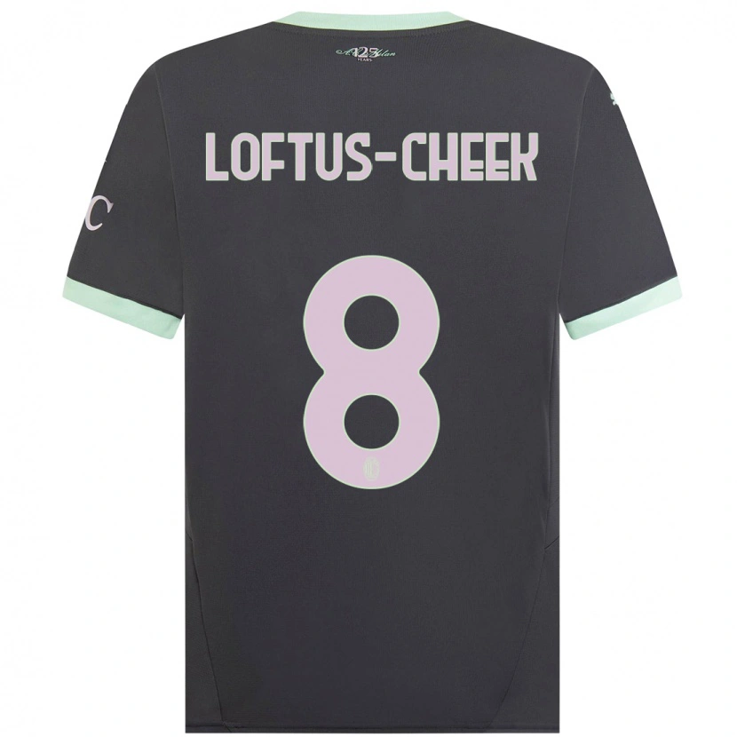 Danxen Dames Ruben Loftus-Cheek #8 Grijs Thuisshirt Derde Tenue 2024/25 T-Shirt