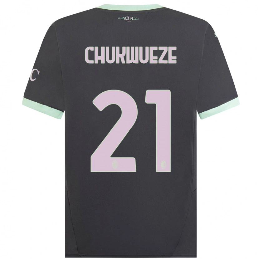 Danxen Dames Samuel Chukwueze #21 Grijs Thuisshirt Derde Tenue 2024/25 T-Shirt