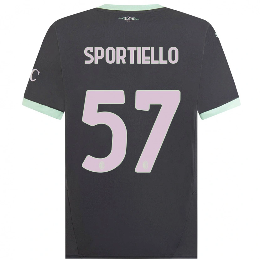 Danxen Dames Marco Sportiello #57 Grijs Thuisshirt Derde Tenue 2024/25 T-Shirt