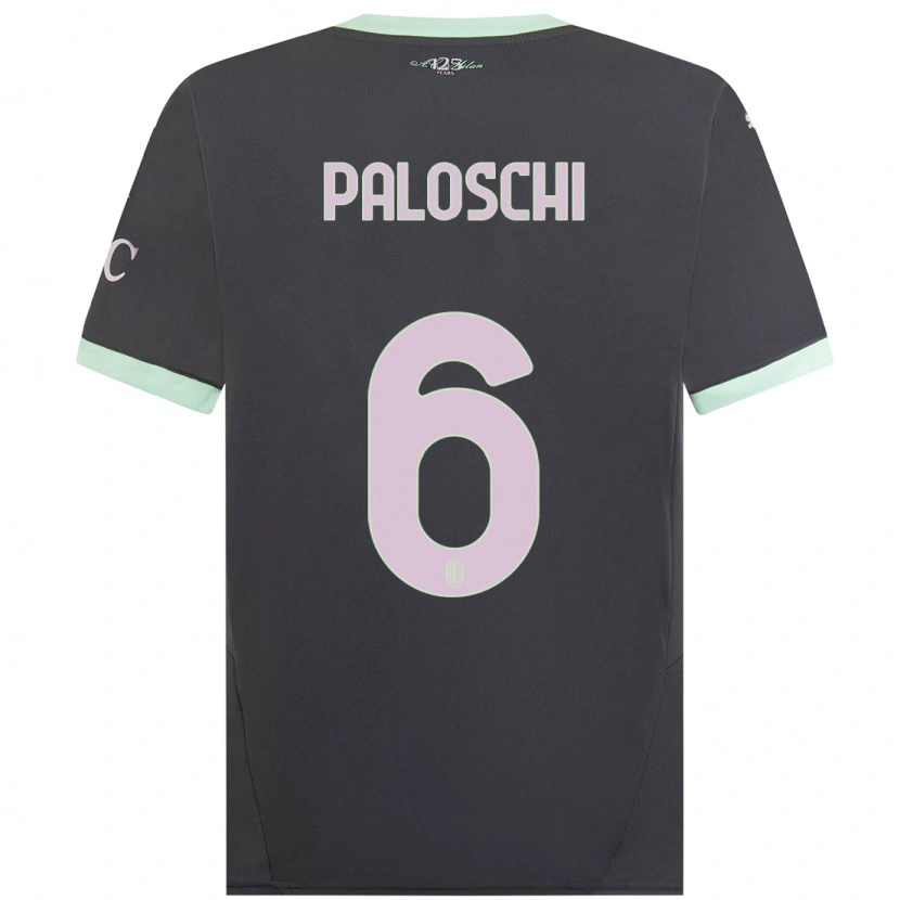 Danxen Dames Dorian Paloschi #6 Grijs Thuisshirt Derde Tenue 2024/25 T-Shirt