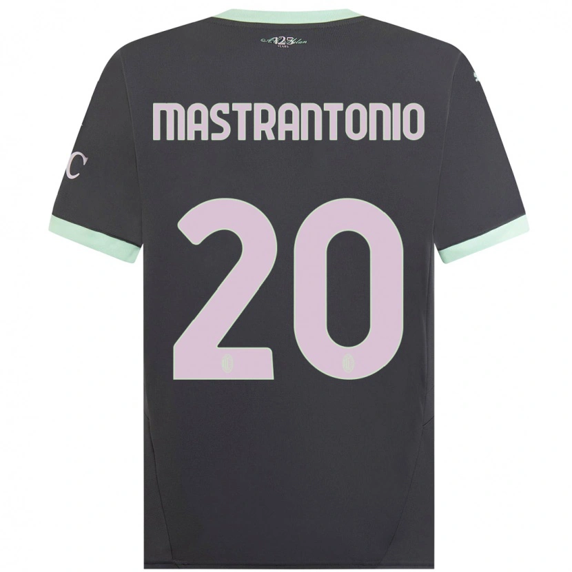 Danxen Dames Davide Mastrantonio #20 Grijs Thuisshirt Derde Tenue 2024/25 T-Shirt