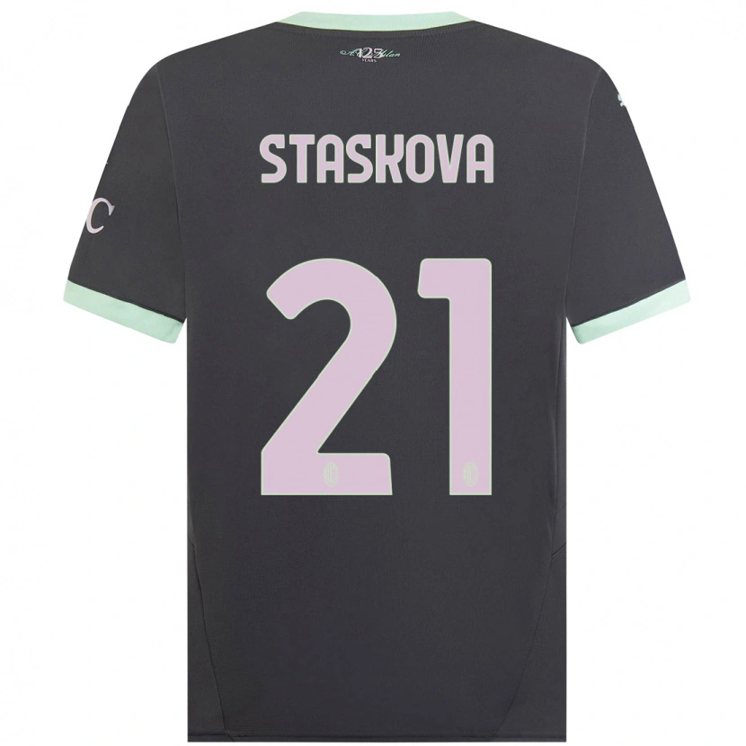 Danxen Dames Andrea Stašková #21 Grijs Thuisshirt Derde Tenue 2024/25 T-Shirt