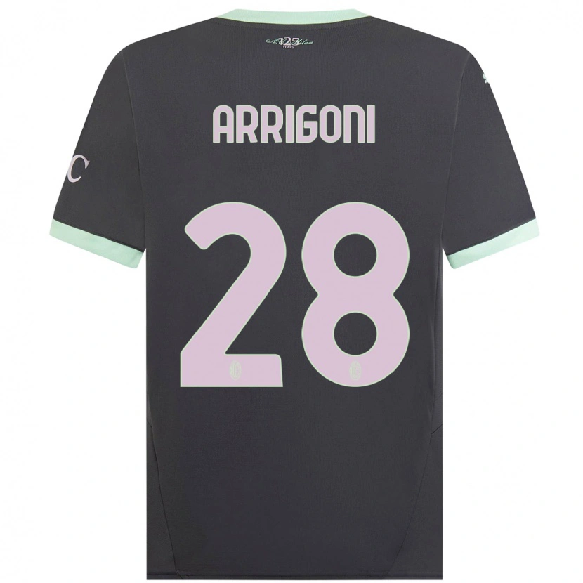 Danxen Dames Giorgia Arrigoni #28 Grijs Thuisshirt Derde Tenue 2024/25 T-Shirt