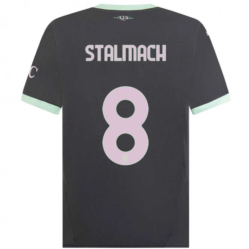 Danxen Dames Dariusz Stalmach #8 Grijs Thuisshirt Derde Tenue 2024/25 T-Shirt