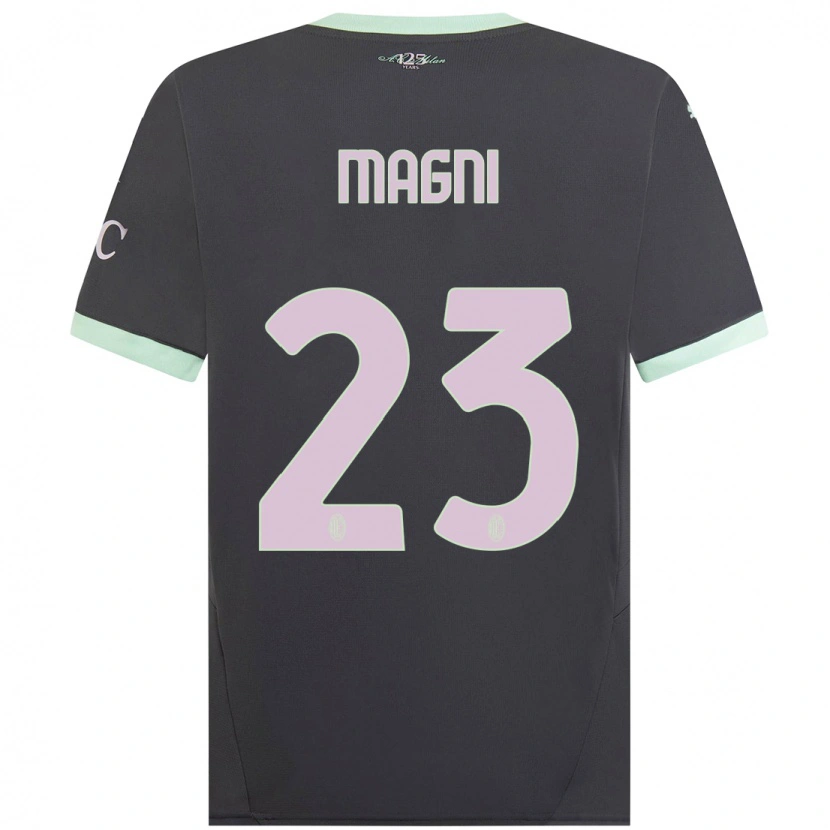 Danxen Dames Vittorio Magni #23 Grijs Thuisshirt Derde Tenue 2024/25 T-Shirt