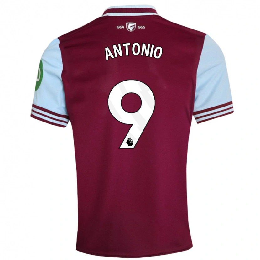 Danxen Kinderen Michail Antonio #9 Donkerrood Thuisshirt Thuistenue 2024/25 T-Shirt