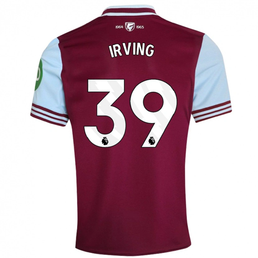 Danxen Kinderen Andy Irving #39 Donkerrood Thuisshirt Thuistenue 2024/25 T-Shirt