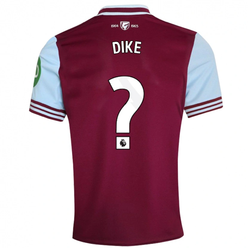 Danxen Kinderen Andre Dike #0 Donkerrood Thuisshirt Thuistenue 2024/25 T-Shirt