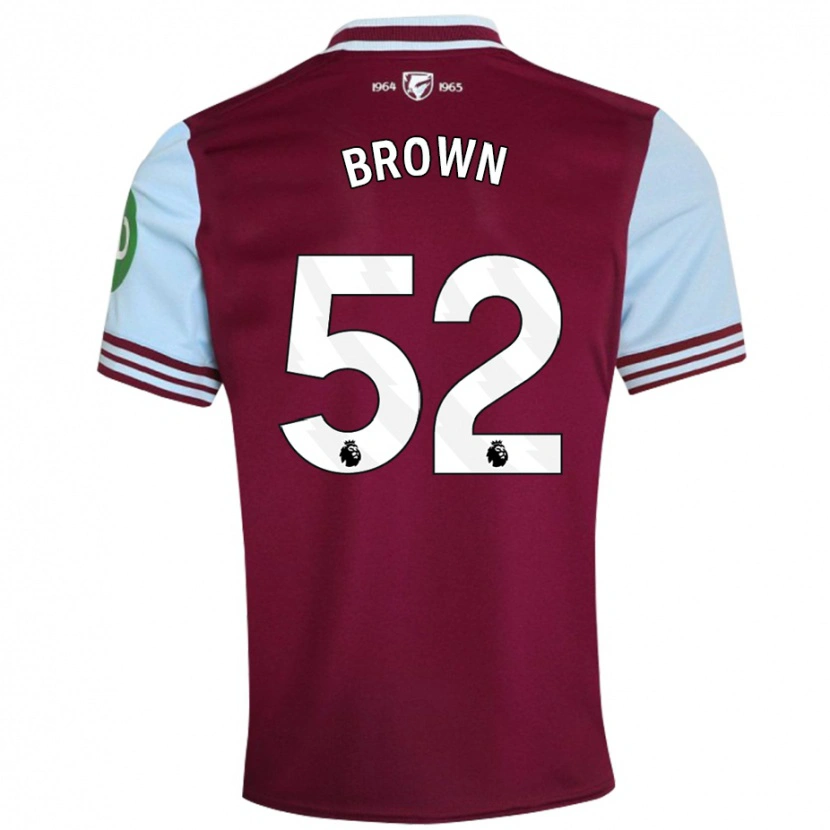 Danxen Kinderen Luis Brown #52 Donkerrood Thuisshirt Thuistenue 2024/25 T-Shirt