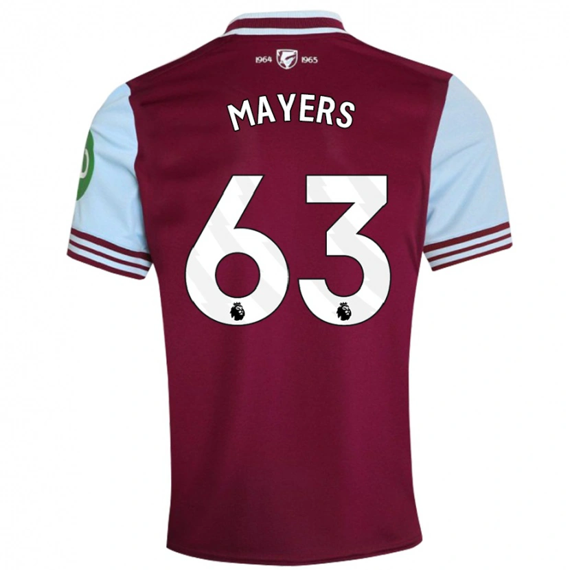 Danxen Kinderen Ezra Mayers #63 Donkerrood Thuisshirt Thuistenue 2024/25 T-Shirt