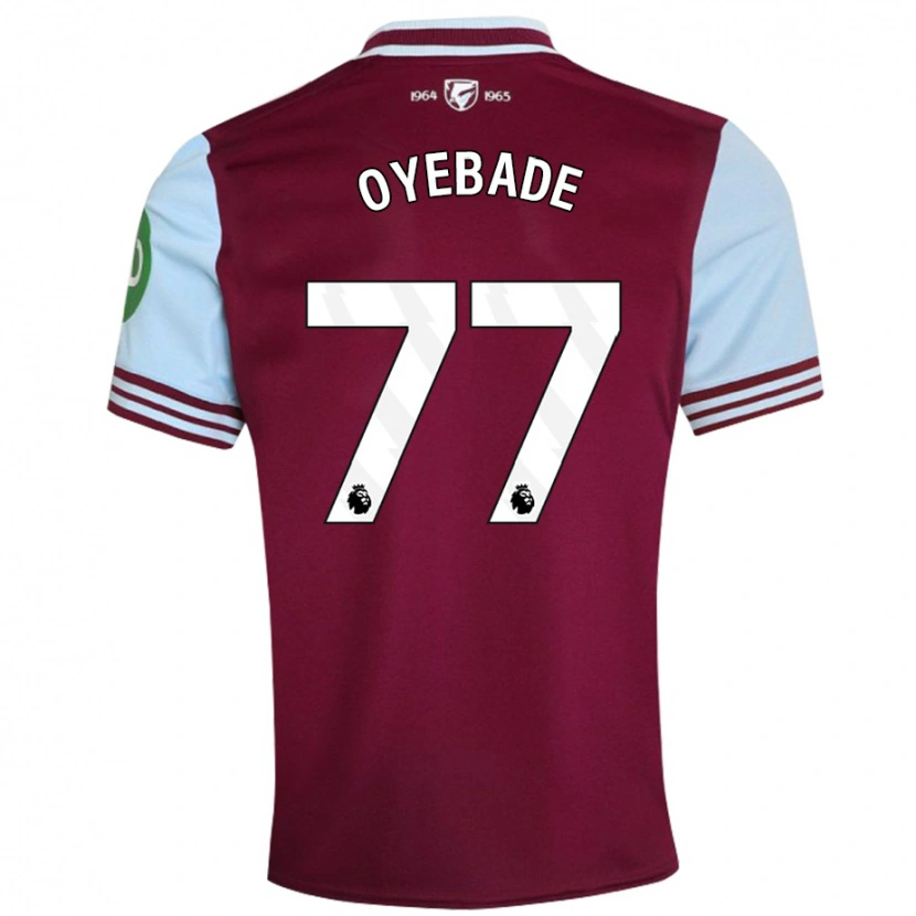 Danxen Kinderen Rayan Oyebade #77 Donkerrood Thuisshirt Thuistenue 2024/25 T-Shirt